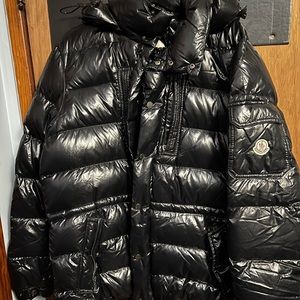 Moncler Shiny Black Puffer Coat